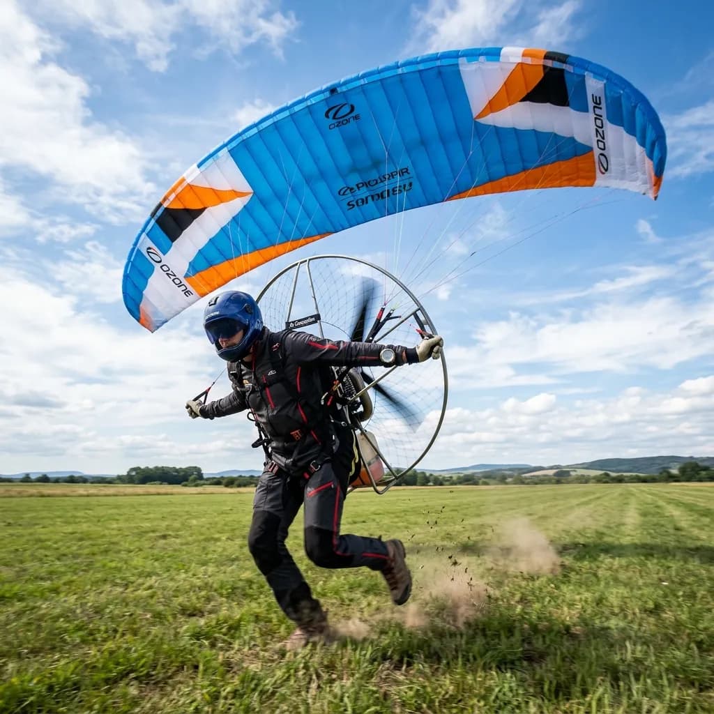 Paramotor takeoff run