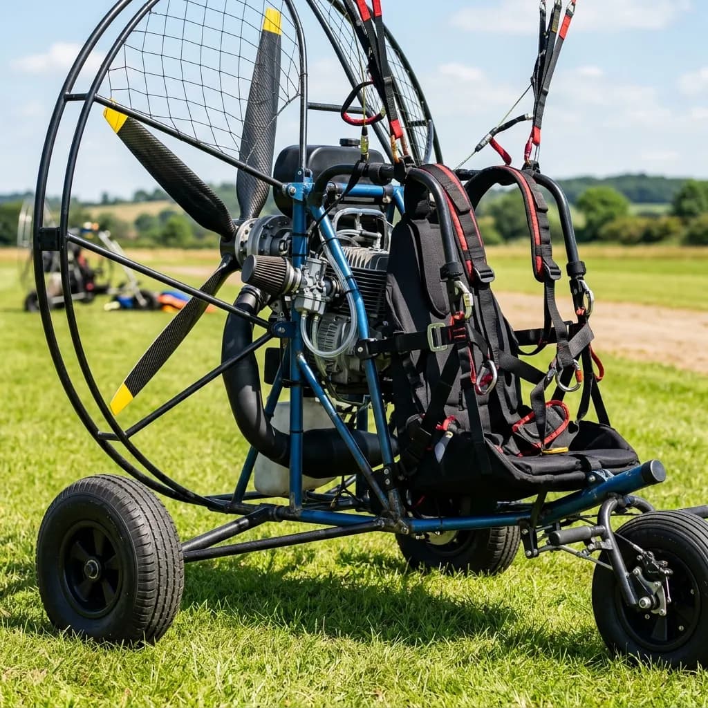 Paratrike frame close-up