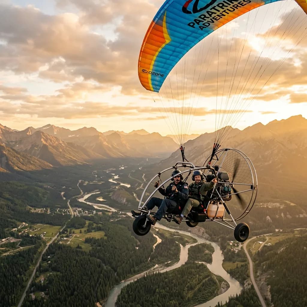 Paratrike tandem flight