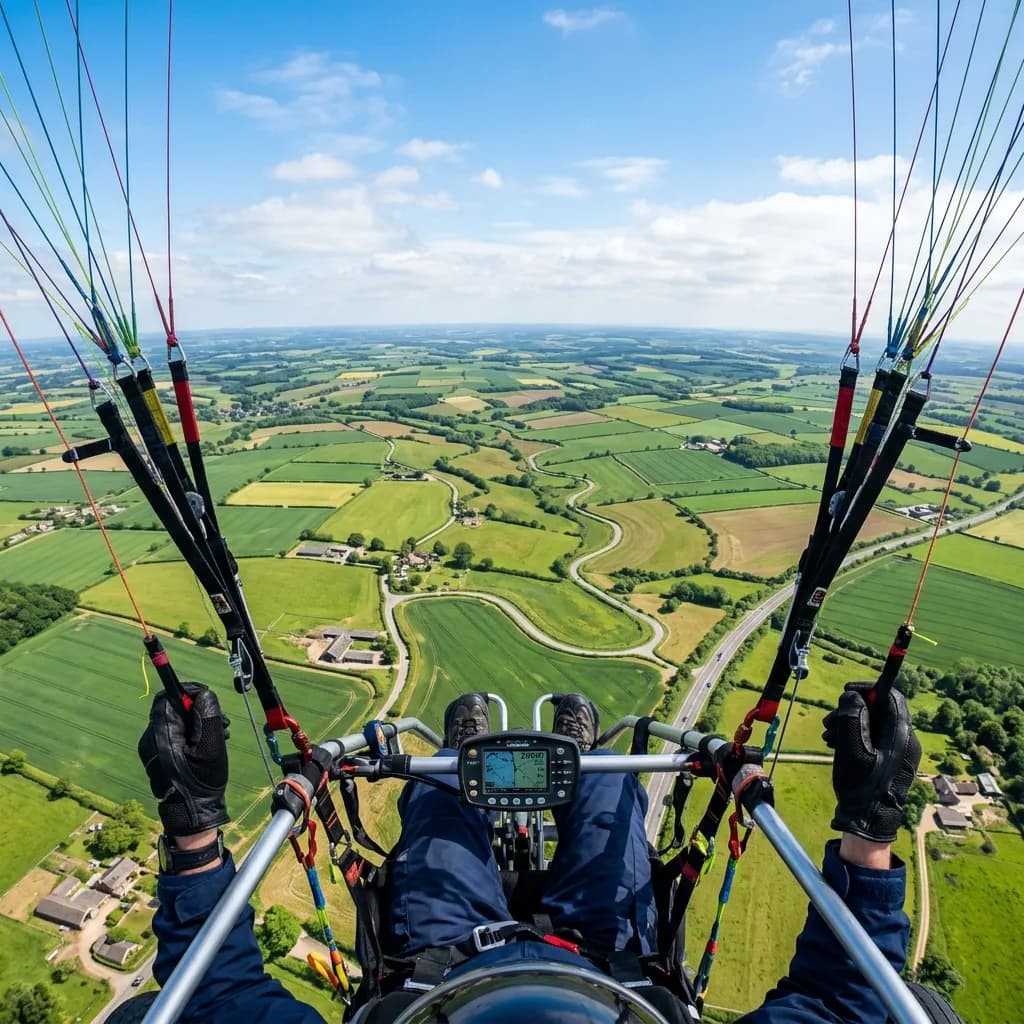 Paratrike cockpit view