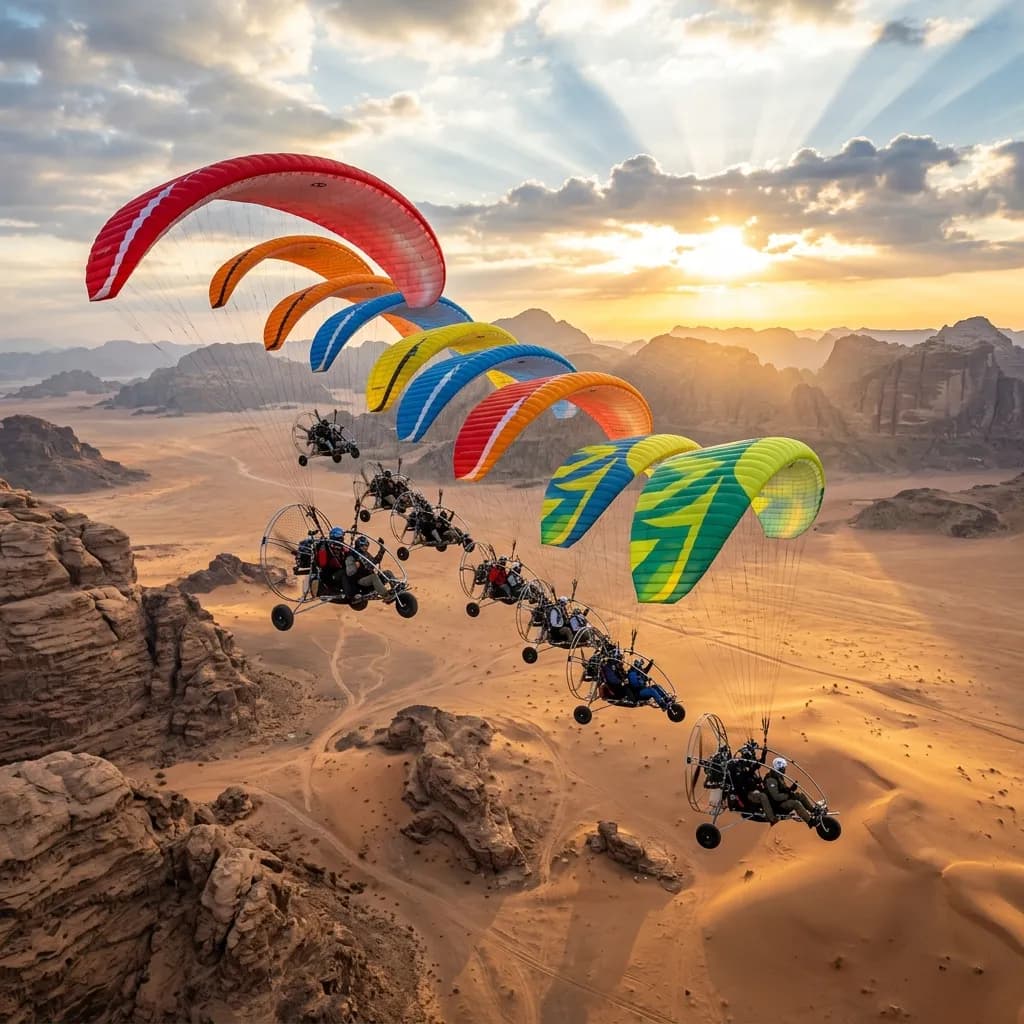 Paratrike formation flight